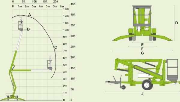 Nacelle 12m tractable